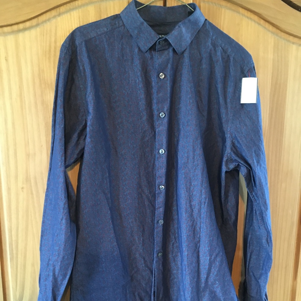 EUC BARIII SlimFit dress shirt 16-16 1/2, 34-35, L - Picture 2 of 6